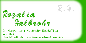 rozalia halbrohr business card